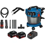 Bosch GAS 18V-10 L inkl. 2 x 5,0 Ah Akku + Ladegerät + Zubehör-Set 14 tlg.