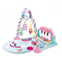 KIKKABOO Kikkaboo, Krabbeldecke Piano, Spielcenter, Klaviertasten, Plüschfiguren, Musik rosa