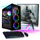 Meinpc AMD Ryzen 7 Set Gaming-PC-Komplettsystem (27,00", AMD Ryzen 7 5700G, Radeon, 32 GB RAM, 0 GB HDD, 1000 GB SSD, Gaming, Gamer, RGB, Windows 11 Pro)