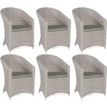 SonnenPartner Solana Gartenstuhl 62 x 69 x 87 cm stone-grey 6 St.