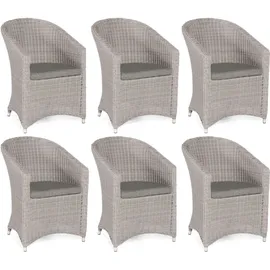SonnenPartner Solana Gartenstuhl 62 x 69 x 87 cm stone-grey 6 St.