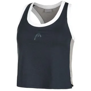 Head Racket Head Play Crop ärmelloses T-shirt - Navy / Grey - M