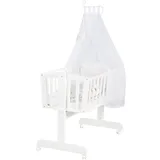 roba Babywiege Fox & Bunny & Feststellfunktion - Ausstattung 90 x 40 cm - weiß | Gr.: onesize