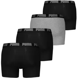 Puma Everyday Boxer 4er Pack Schwarz/Grau XL