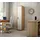 matkam Schmaler Schrank 40 x 182 x 35 cm Sonoma Eiche/Weiß