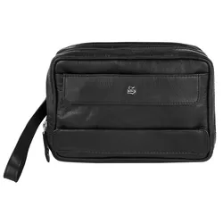 Handgelenktasche SZUNA Gr. B/H/T: 21 cm x 15 cm x 7 cm onesize, schwarz Damen Taschen echt Leder