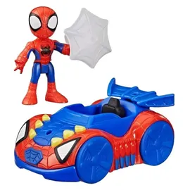 SPIDEY AND HIS AMAZING FRIENDS Spidey Web-Flitzer Spielzeugauto mit Action-Figur (7,6 cm)