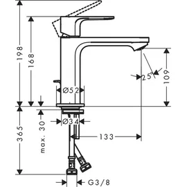 Hansgrohe Rebris S Einhandmischer Mattschwarz