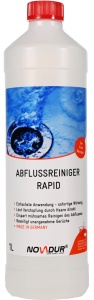 NOVADUR Abflussreiniger RAPID, Mühelose Beseitigung von Abflussverstopfungen, 1000 ml - Flasche