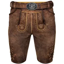 Maddox Trachtenlederhose Lederhose HORN antik stein 54