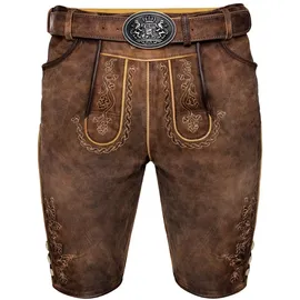 Maddox Trachtenlederhose Lederhose HORN antik stein 54