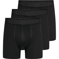 Only & Sons ONSFITZ SOLID Boxershorts Schwarz / Weiß L 3er Pack