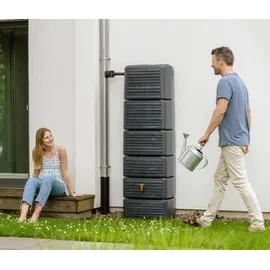 4rain Slim Wood Decor Wandtank 330 l graphite grey