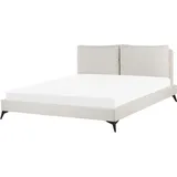 Beliani Polsterbett Beige Textil, 180x200 cm