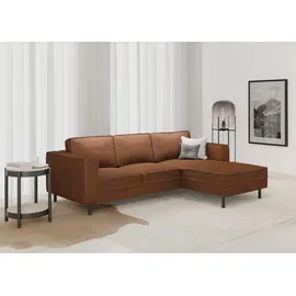 Home Affaire Eckcouch Leder 2-Sitzer Braun