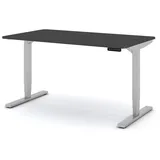 Assmann Electronic ASSMANN Schreibtisch Y-Line Curved 140x80cm, Memoryfunktion, 2-fach-Motorik – Dunkelgrau