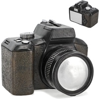 große Spardose Kamera/Fotoapparat/Spiegelreflexkamera mit Verschluss - aus Kunstharz/Polyresin - 13 cm - stabile Sparbüchse - Sparschwein - für Kind..