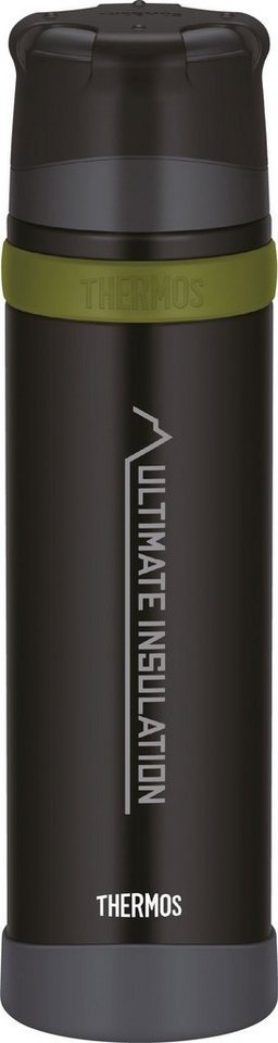 Preisvergleich Produktbild THERMOS Thermoflasche Mountain, Edelstahl schwarz 900 ml | 30,8 cm