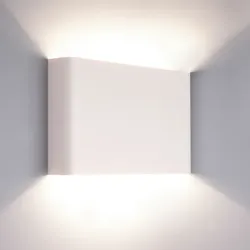 Licht-Erlebnisse Wandleuchte HAGA Weiß G9 indirektes Licht Moderne Up Down Wandlampe Flur Wohnzimmer Schlafzimmer, NO1/1/896