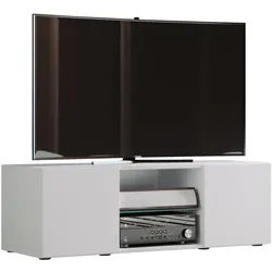 TV-Board VCM "Holz TV Lowboard Möbel Fernsehschrank Lowina" Gr. 95, weiß, B:95cm H:40cm T:36cm, Sideboards