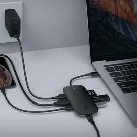 Aukey CB-C71 laptop-dockingstation - portreplikator Schwarz