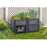 Pflanzen Kölle Hochbeet klassisch mit Staufächern 150 x 76 x 78 cm anthrazit