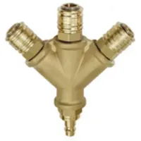 Riegler Verteiler, 3 Schnellverschlusskuppl. NW7,2, Nippel NW7,2-7,8 G3/8