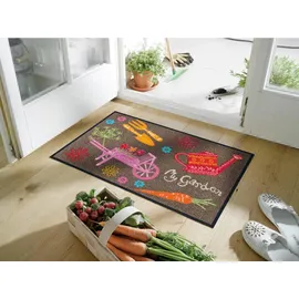 Wash+Dry Wash & Dry Fußmatte My Garden 50 x 75 cm Polyamid Braun