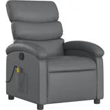 vidaXL Massagesessel mit verstellbarer Rückenlehne Kunstleder 92 x 99,5 x 0 cm Grau