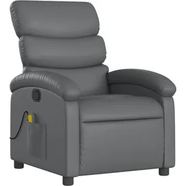 vidaXL Massagesessel mit verstellbarer Rückenlehne Kunstleder 92 x 99,5 x 0 cm Grau