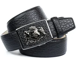 Anthoni Crown Ledergürtel, mit Wappen Anthoni Crown schwarz 85