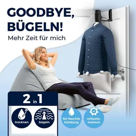 Clean Maxx PRO KOMPAKT Reisebügeleisen schwarz/silber