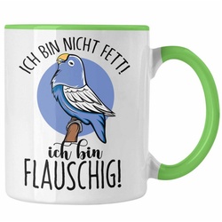 Trendation Tasse Lustige Papagei-Tasse Geschenk für Papagei-Besitzer grün