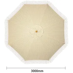 Gastronoble Bolero Sicily runder gestreifter Sonnenschirm -  2,5 m Durchmesser