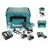 Makita DRT 50 RFJ Akku Multifunktionsfräse 18V Brushless + 2x Akku 3,0Ah + Ladegerät + Makpac