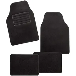 Universal-Fußmatten CARFASHION "Universal Auto-Textilfußmatten Set Rivazza, Velours Optik", schwarz, B:0cm, Polypropylen (PP), Automatten, universal passend, zuschneidbar, wasserabweisend, rutschsicher