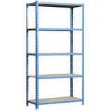 Proregal Schwerlastregal Big Muli HxBxT 200 x 100 x 40 cm 5 Fachböden Fachlast 150 kg Blau