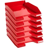 Exacompta 113218D 6er Pack Premium Briefablage Combo Midi Kollektion - karminrot glossy