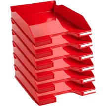 Exacompta 113218D 6er Pack Premium Briefablage Combo Midi Kollektion - karminrot glossy
