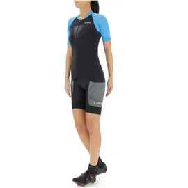 Uyn Granfondo kurzarm Fahrradtrikot Damen blackboard/danube blue S