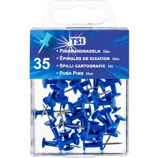 TSI Pinnwandnadeln 35er Packung, Farbe blau,