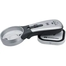 Schweizer Handleuchtlupe Tech-Line Induktion Vergr.4x LED Linsen-Ø 55mm SCHWEIZER