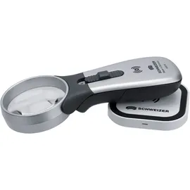 Schweizer Handleuchtlupe Tech-Line Induktion Vergr.4x LED Linsen-Ø 55mm SCHWEIZER