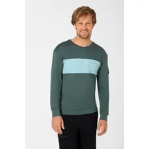 super.natural Funktionsshirt "Gravier" in Grün/ Hellblau | Gr.: XL