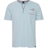 FQ1924 Henleyshirt FQ1924 "Henleyshirt FQRudolf", Herren, Gr. L, blau (chambray blau), Obermaterial: 100% Baumwolle CO., Shirts