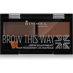 Rimmel Brow This Way Palette zum schminken der Augenbrauen Farbton 003 Dark Brown 1,3 g