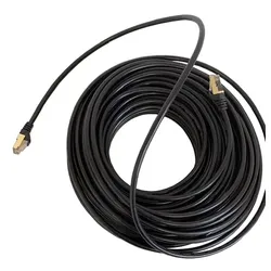 Vago-Tools CAT7 Patchkabel Netzwerkkabel schwarz 10m rund