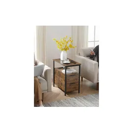 Möbel Kraft Beistelltisch Braun lackiert 35 x 61 x 35 cm