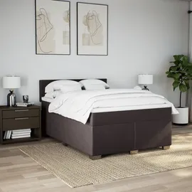 vidaXL Boxspringbett 140 x 200 cm H2 Dunkelbraun
