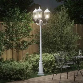 vidaXL Garten-Licht Weiß 235 cm Aluminium vidaXL